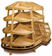 Angle pour intergondole en osier