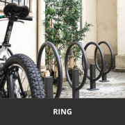 Appui vélo en acier - 1 à 2 places - Forme arrondie