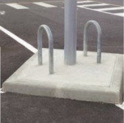 Arceau en inox pour protection lampadaire