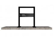 Arceau vélo design carré en acier galva - Avec recharge intégrée - H. 80 cm x L. 70 cm