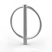 Arceau vélo rond en inox - Largeur : 850 mm - Hauteur hors sol : 1000 mm  - À sceller 