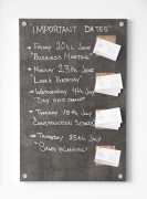 Ardoise menu en imitation béton sur bois