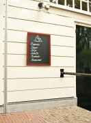 Ardoise menu murale en bois