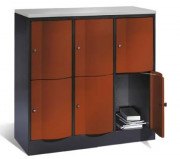 Armoire à casier verrouillable sur socle - 4 ou 6 casiers