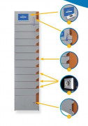 Armoire de recharge multimédia 10 casiers individuels ALIABOX - L.400 x P.500 x H.1580 mm