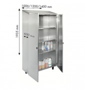Armoire de cuisine inox à portes battantes