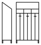Armoire de rangement vestiaire 3 places