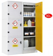 Armoire de sécurité pour acides et bases avec module coupe-feu 30 mn