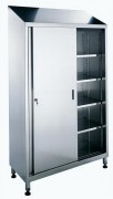 Armoire inox avec dessus en pente