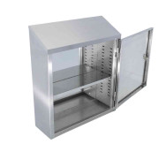 Armoire médicale inox - 1 étagère - L.600 x P.200 x H.700 mm