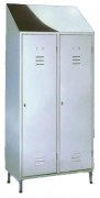 Armoire vestiaire double compartiment inox