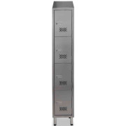 Armoire pour vestiaire inox - Dessus en pente - Hauteur 2000 mm