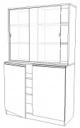 Armoire vitrine pour laboratoire