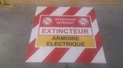 Autocollants de sécurité pour sol