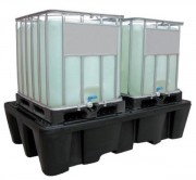 Bac de rétention cubitainers 1100 L - Résistance à la charge : 4000 kg