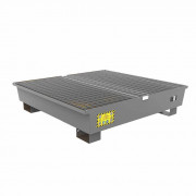 Bac de rétention en acier galvanisé 4 fûts - Capacité 440L