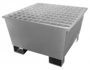 Bac de rétention galvanisé avec caillebotis