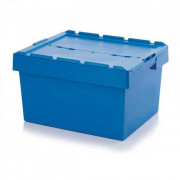 Bac navette de transport en Polypropylène - avec couvercle - Bleu - Volume de 5 à 142,6 L
