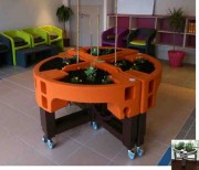 Bac modulaire à élévateur jardin thérapeutique