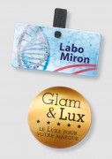 Badge durable polyester rond