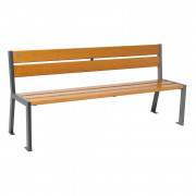 Banc acier et bois Silaos 5 lames