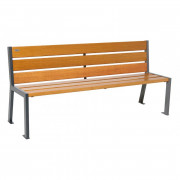 Banc acier et bois Silaos 6 lames