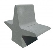 Banc béton double assise