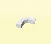 Banc béton tetris C gris clair