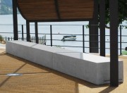 Banc béton massif