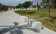 Banc béton urbain tetris
