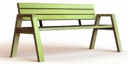 Banc bois avec accoudoirs