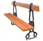 Banc bois public