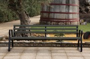 Banc d'espace public en plastique recyclé