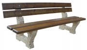 Banc de jardin béton armé
