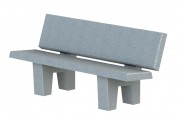 Banc de jardin en béton