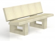 Banc en béton pieds pleins