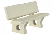 Banc en béton avec dossier à poser - Longueur 1750 mm