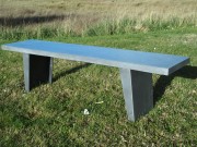 Banc en béton fibré à 2 pieds
