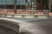 Banc en béton pour jardin public