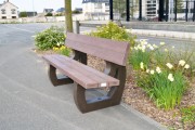 Banc en plastique recyclé pour parcs