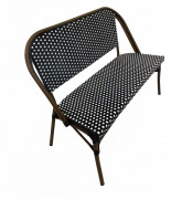 Banc en rotin pour restaurant bistrot