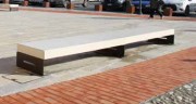 Banc extérieur acier béton