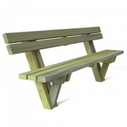 Banc forestier avec dossier