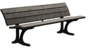 Banc forestier en plastique recyclé sur platine