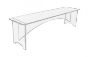 Banc plexiglas pour entrée 150 cm