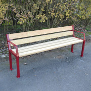 Banc primaire en acier et bois