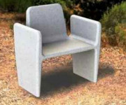 Fauteuil public beton 1 ou 3 sièges