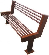 Banc public en acier à sceller