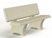 Banc public béton autostable