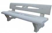Banc public béton blanc